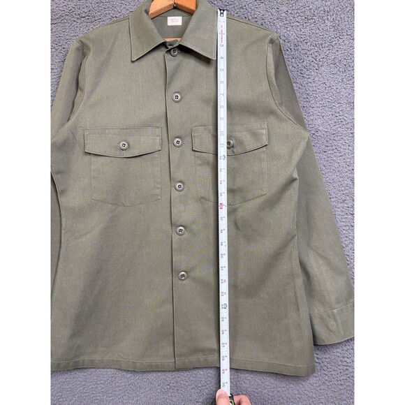 US Military Shirt Mens 15.5 Green Utility Dura Press OG 507 Combat Vintage USGI - Picture 9 of 15